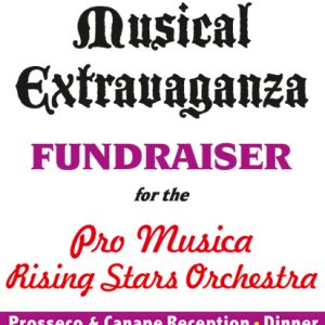 February 2, 2027 - Musical Extravaganza Fundraiser for the Pro Musica Rising Stars Orchestra